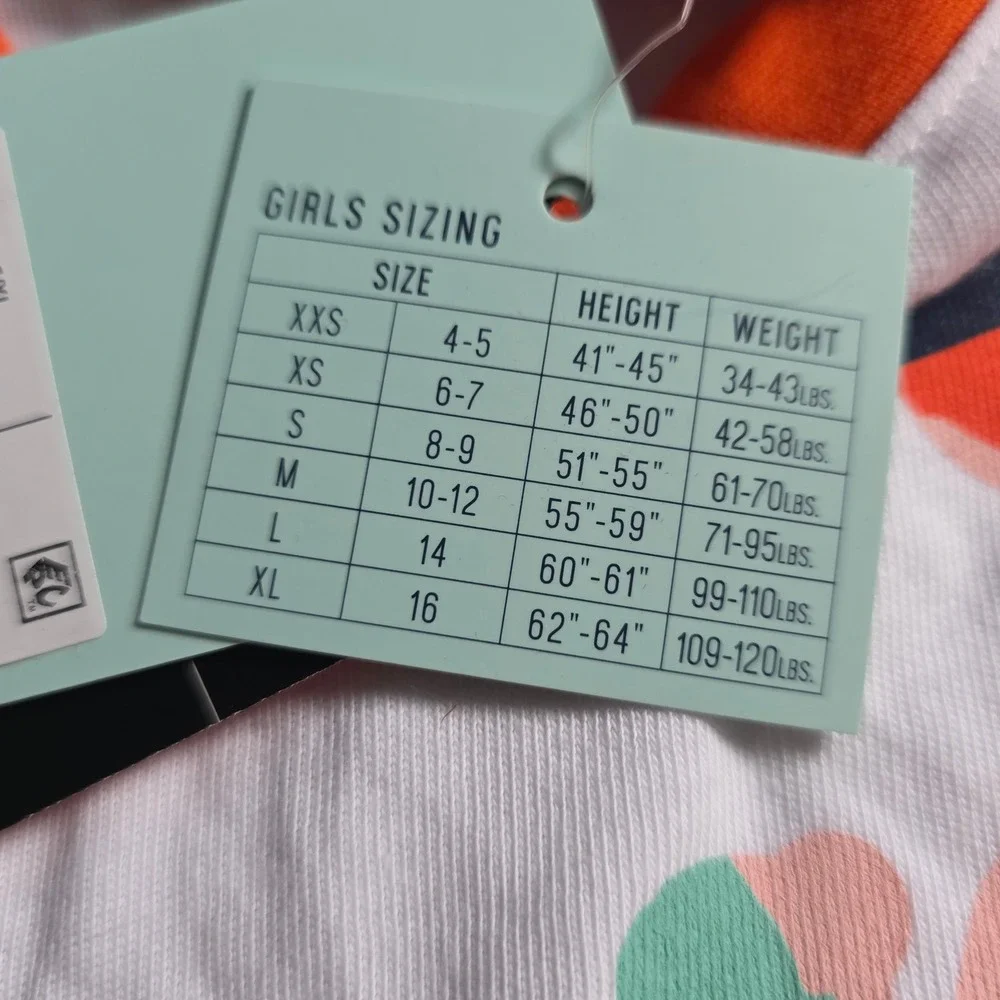 DSG WNBA Girls XL White Orange 96 Graphic Short Sleeve T-Shirt DAG14122 NWT